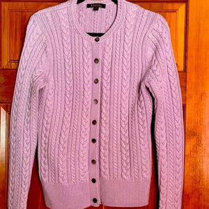 Lilac w silver Brooks Brothers 100% Extra Fine Italian Merino Wool size M.